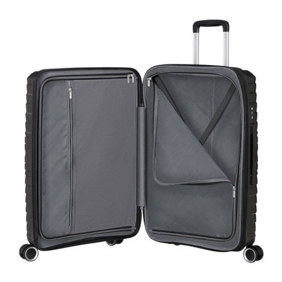 AMERICAN TOURISTER Mala Viagem Média 67cm 4R Exp. Flytwist Preta | Ref. 92.155266-0614