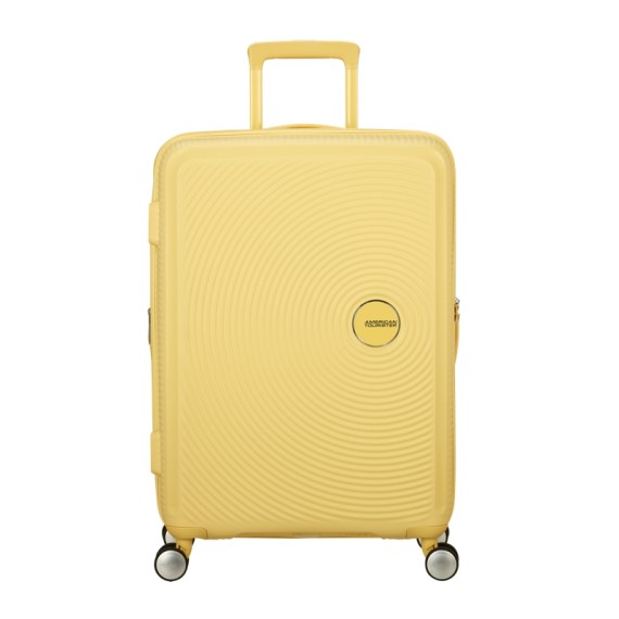 AMERICAN TOURISTER Mala Média 67cm 4R Exp. Soundbox Amarelo Pastel | Ref. 92.88473-1661