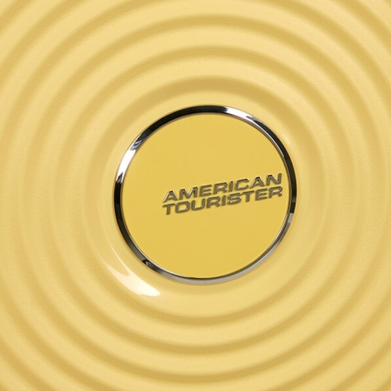 AMERICAN TOURISTER Mala Média 67cm 4R Exp. Soundbox Amarelo Pastel | Ref. 92.88473-1661