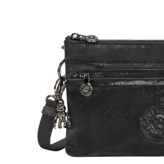 Bolsa de Tiracolo KIPLING Riri Zip Jet Black Glam | Ref. 187.40KI60253RC Bolsa de Tiracolo KIPLING Riri Zip Jet Black Glam | Ref. 187.40KI60253RC