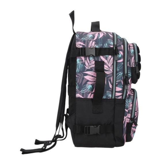 Mochila Escolar/Cabine 40x28x20 cm Vueling/Wizz ENSO Fleur Folhas | Ref. 186.9872624