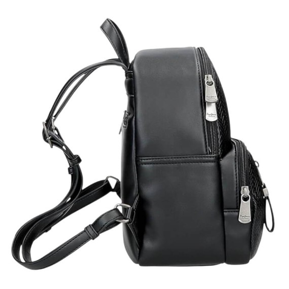 Mochila Casual 25Cm PEPE JEANS Sprig Preta| Ref. 186.7912033
