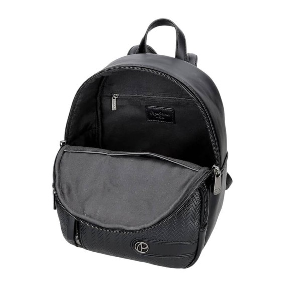 Mochila Casual 25Cm PEPE JEANS Sprig Preta| Ref. 186.7912033