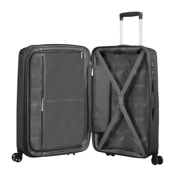 AMERICAN TOURISTER Trolley Grande 77cm 4R Exp. Suside Preta | Ref. 9251G00309