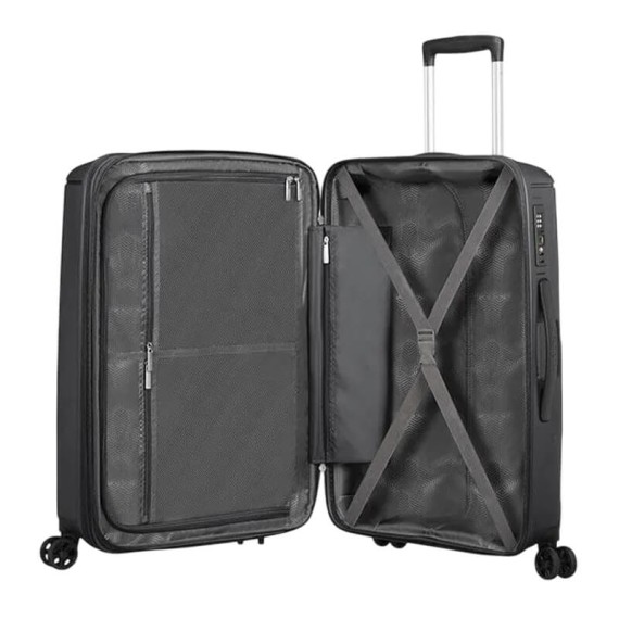 AMERICAN TOURISTER Trolley Médio 68cm 4R Exp. Suside Preta | Ref. 9251G00209