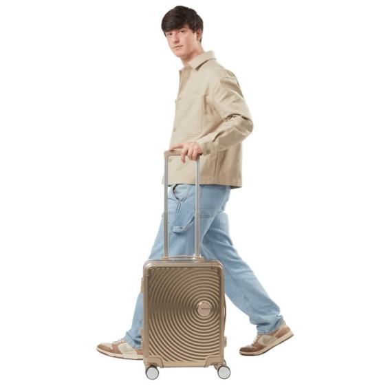 AMERICAN TOURISTER Mala de Cabine 55cm 4R SoundBox Alu Bronze | Ref. 92.155707-1133