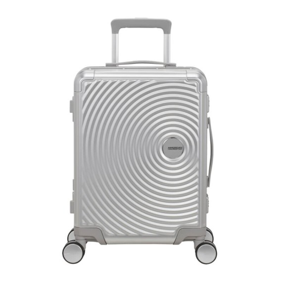AMERICAN TOURISTER Mala de Cabine 55cm 4R SoundBox Alu Prata | Ref. 92.155707-1776 AMERICAN TOURISTER Mala de Cabine 55cm 4R SoundBox Alu Prata | Ref. 92.155707-1776