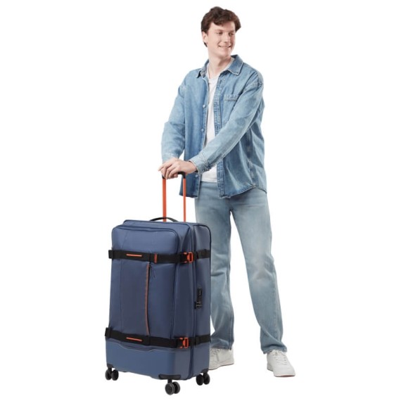 AMERICAN TOURISTER Mala Grande 79cm 4R Urban Track Azul/Laranja | Ref. 92.154676-6032