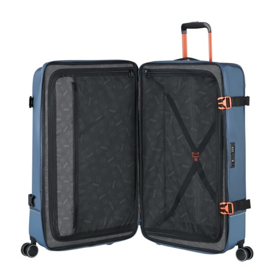 AMERICAN TOURISTER Mala Grande 79cm 4R Urban Track Azul/Laranja | Ref. 92.154676-6032