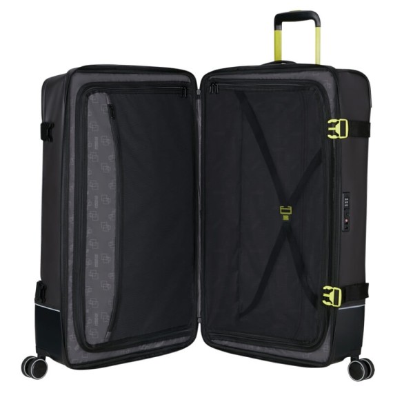 AMERICAN TOURISTER Mala Grande 79cm 4R Urban Track Preto/Lima | Ref. 92.154676-A185