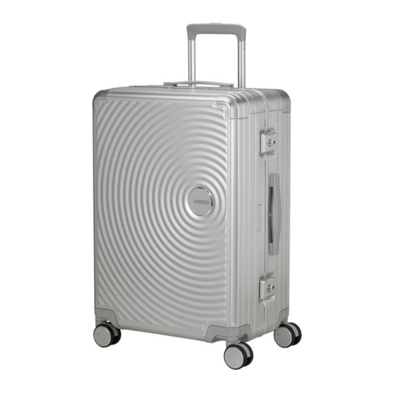 AMERICAN TOURISTER Mala Média 68cm 4R SoundBox Alu Prata | Ref. 92.155710-1776 AMERICAN TOURISTER Mala Média 68cm 4R SoundBox Alu Prata | Ref. 92.155710-1776