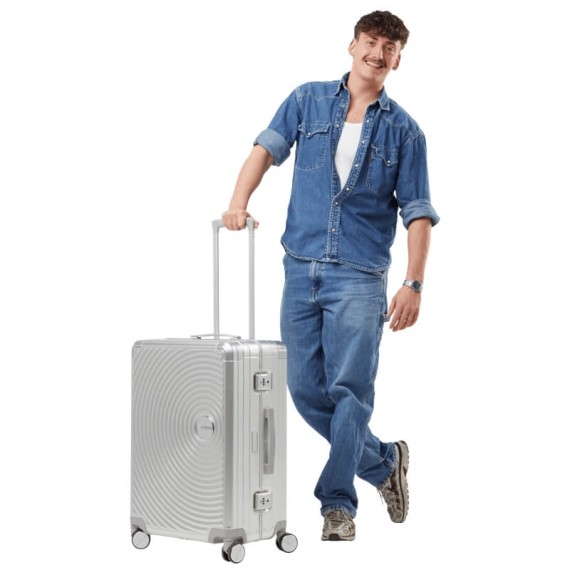 AMERICAN TOURISTER Mala Média 68cm 4R SoundBox Alu Prata | Ref. 92.155710-1776 AMERICAN TOURISTER Mala Média 68cm 4R SoundBox Alu Prata | Ref. 92.155710-1776