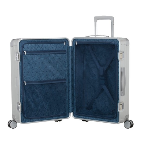 AMERICAN TOURISTER Mala Média 68cm 4R SoundBox Alu Prata | Ref. 92.155710-1776 AMERICAN TOURISTER Mala Média 68cm 4R SoundBox Alu Prata | Ref. 92.155710-1776