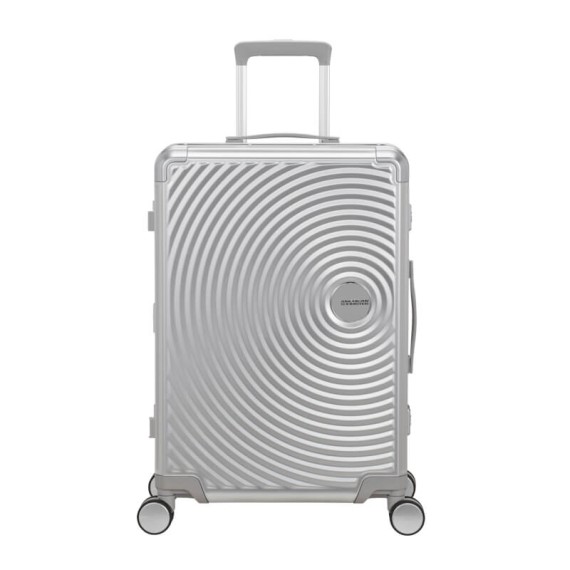 AMERICAN TOURISTER Mala Média 68cm 4R SoundBox Alu Prata | Ref. 92.155710-1776 AMERICAN TOURISTER Mala Média 68cm 4R SoundBox Alu Prata | Ref. 92.155710-1776