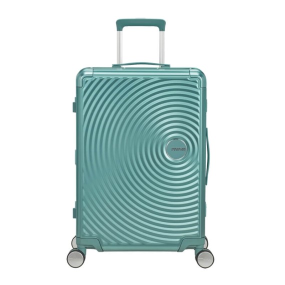 AMERICAN TOURISTER Mala Média 68cm 4R SoundBox Alu Turquesa | Ref. 92.155710-A644