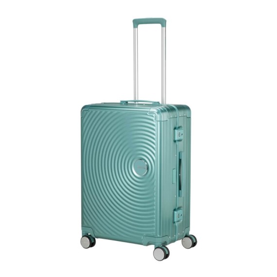 AMERICAN TOURISTER Mala Média 68cm 4R SoundBox Alu Turquesa | Ref. 92.155710-A644