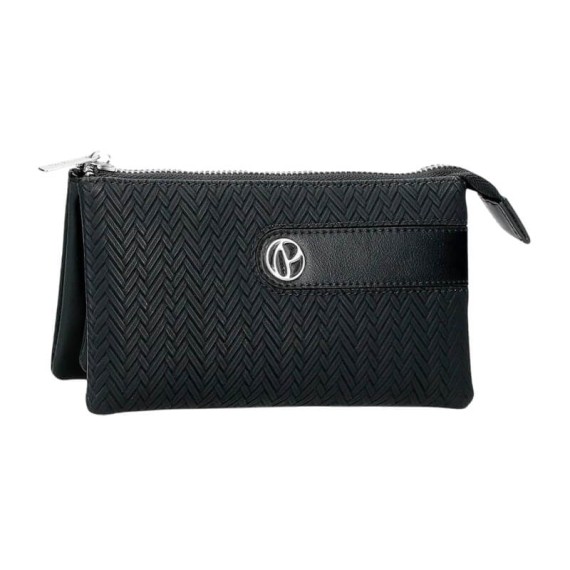 Necessaire Três Compartimentos PEPE JEANS Sprig Preto | Ref. 186.7914333
