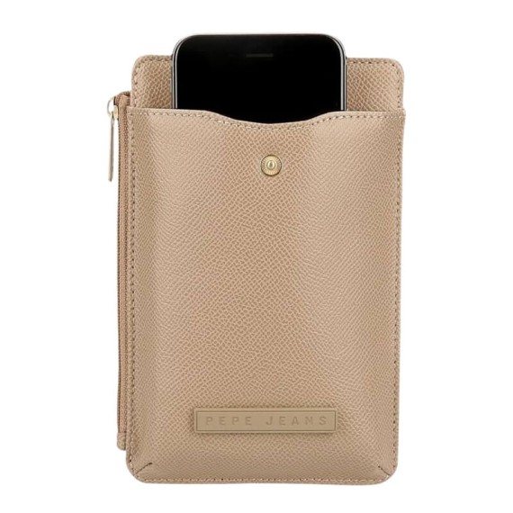 Bolsa Tiracolo Porta Telemóvel PEPE JEANS Elia Taupé | Ref. 186.7945033