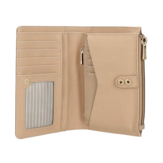 Carteira Média com Porta-Moedas PEPE JEANS Elia Taupe | Ref. 186.7948633
