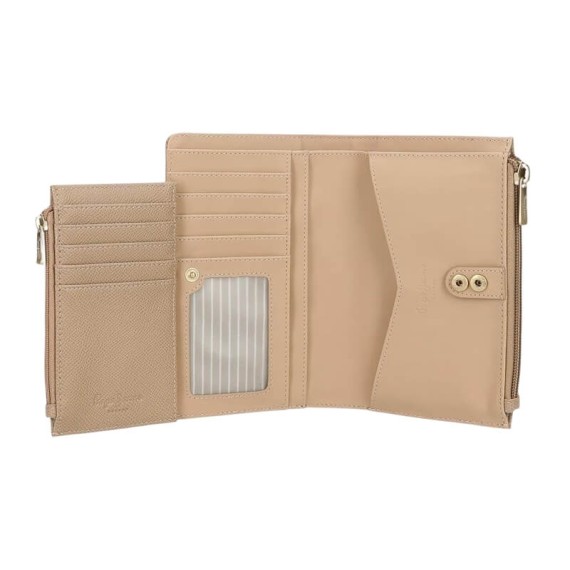 Carteira Média com Porta-Moedas PEPE JEANS Elia Taupe | Ref. 186.7948633