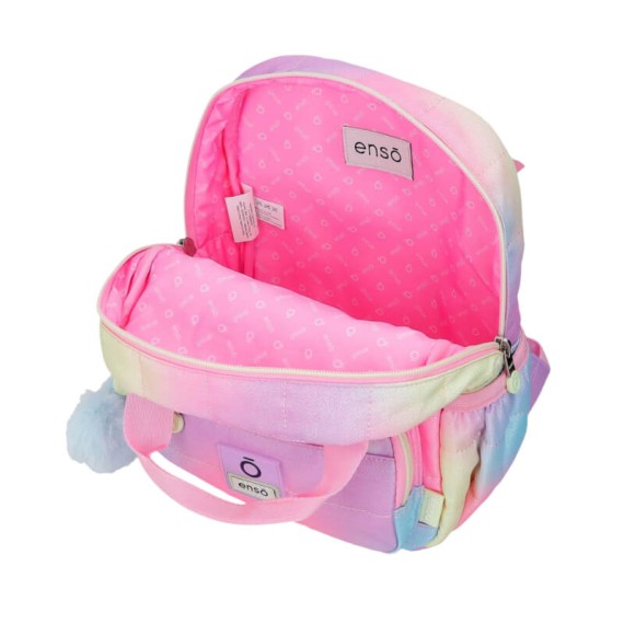 Mochila Infantil 28cm Adap. c/ Carro ENSO Free Spirit Rosa | Ref. 186.98322T1