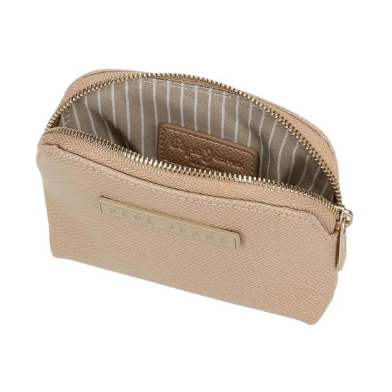 Porta-Moedas Redondo PEPE JEANS Elia Taupe | Ref. 186.7948033