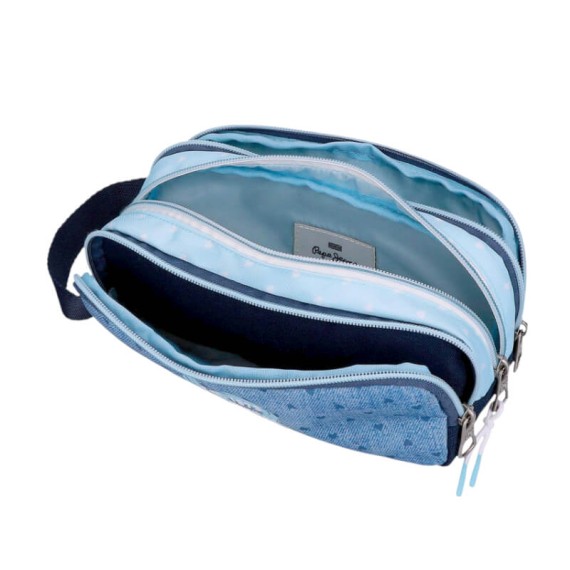 Estojo Escolar 3C. PEPE JEANS Noni Denim Azul Claro | Ref. 186.6824722
