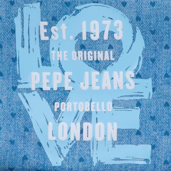Estojo Escolar 3C. PEPE JEANS Noni Denim Azul Claro | Ref. 186.6824722