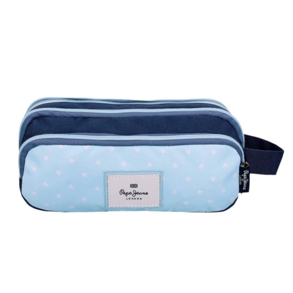 Estojo Escolar 5C PEPE JEANS Noni Denim Azul Claro | Ref. 186.6824522