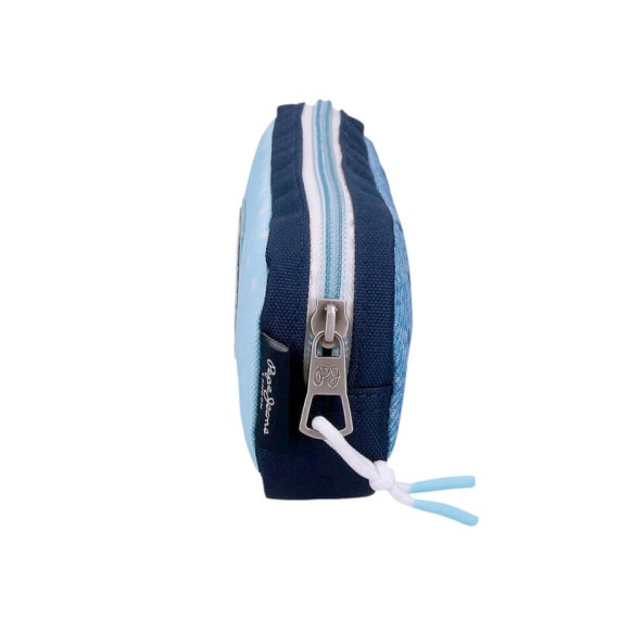 Estojo Escolar Retangular PEPE JEANS Noni Denim Azul Claro | Ref. 186.6824022