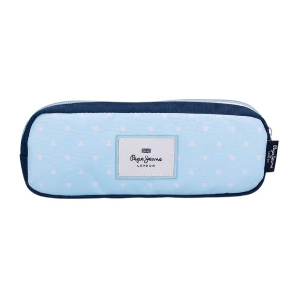 Estojo Escolar Retangular PEPE JEANS Noni Denim Azul Claro | Ref. 186.6824022