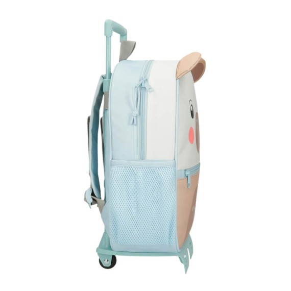 Mochila Adap. 25Cm c/ Carro Happy Pets my Litte Teddy Azul Claro | Ref. 186.49920T6