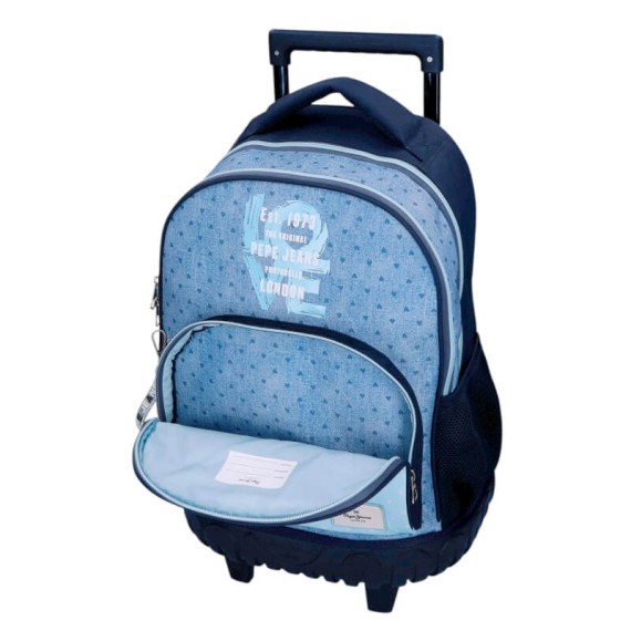 Mochila Escolar Compacta 2R PEPE JEANS Noni Denim Azul Claro | Ref. 186.6822922
