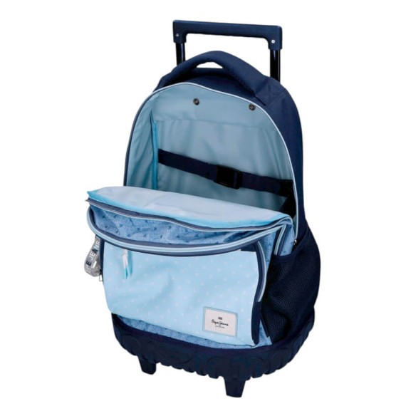 Mochila Escolar Compacta 2R PEPE JEANS Noni Denim Azul Claro | Ref. 186.6822922
