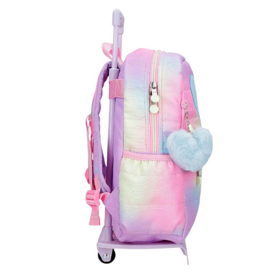 Mochila Pré-Escolar 33cm Adap. c/ Carro ENSO Free Spirit Rosa | Ref. 186.98323T1