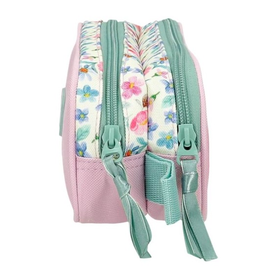 Estojo Escolar Duplo MOVOM My Little Garden Malva | Ref. 186.3064242