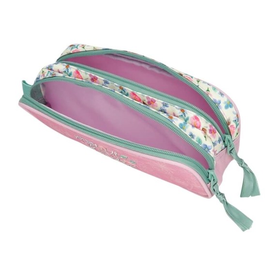Estojo Escolar Duplo MOVOM My Little Garden Malva | Ref. 186.3064242