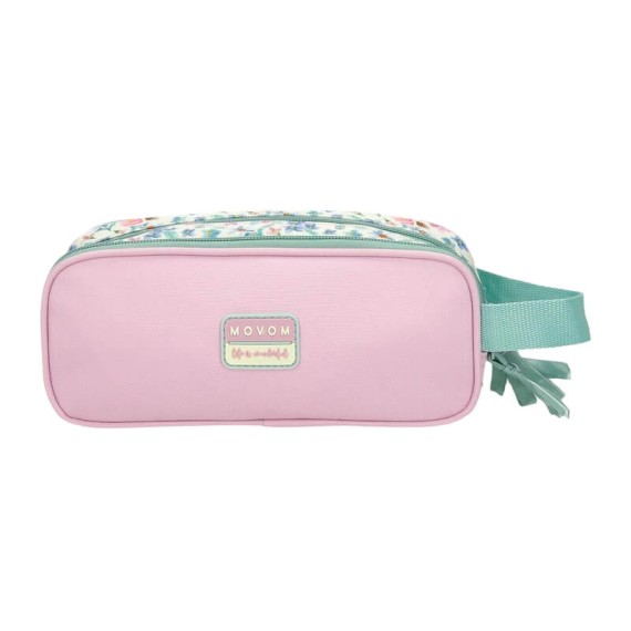 Estojo Escolar Três Compartimentos MOVOM My Little Garden Malva | Ref. 186.3064742