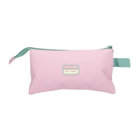 Estojo Escolar Triplo MOVOM My Little Garden Malva | Ref. 186.3064342