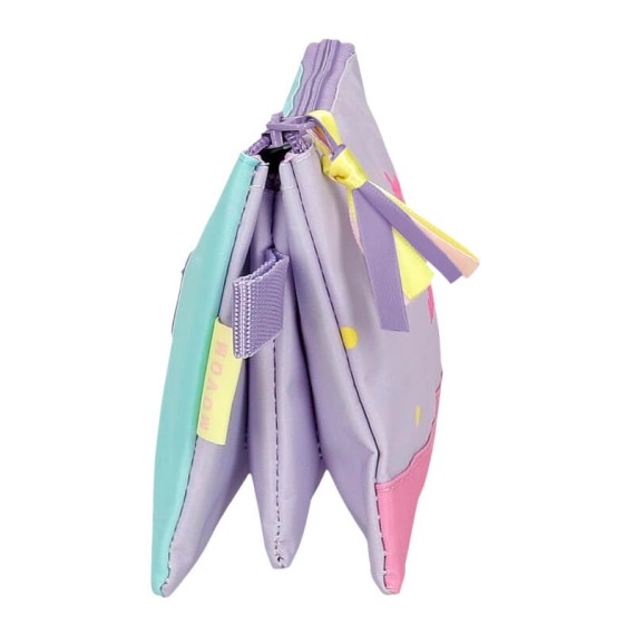 Estojo Escolar Triplo MOVOM New Adventure Morado | Ref. 186.3084341