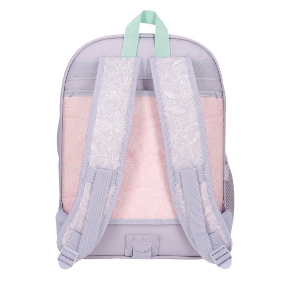 Mochila Escolar Adap. 40cm 2C PEPE JEANS Renata Lilás | Ref. 186.69722D1