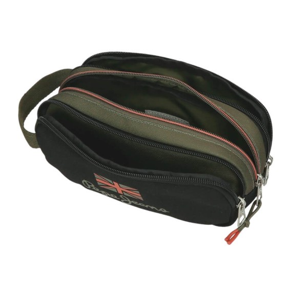 Estojo Escolar 3 Compartimentos PEPE JEANS Ponder Caqui | Ref. 186.6894721