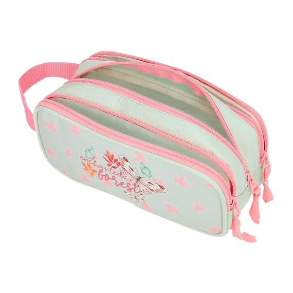 Estojo Escolar Três Compartimentos MOVOM Enchanted Florest Menta | Ref. 186.3744721