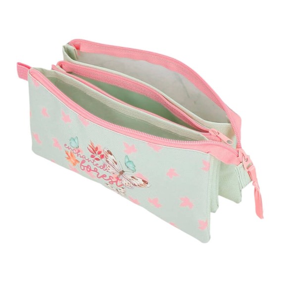 Estojo Escolar Triplo MOVOM Enchanted Florest Menta | Ref. 186.3744321