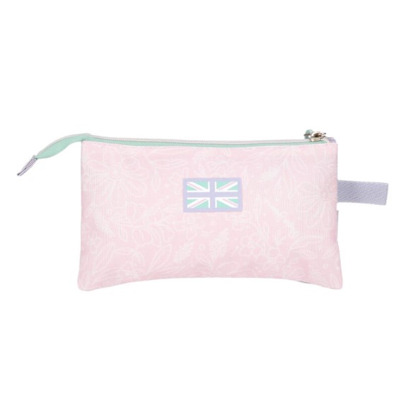 Estojo Escolar Triplo PEPE JEANS Renata Lilás | Ref. 186.6974321