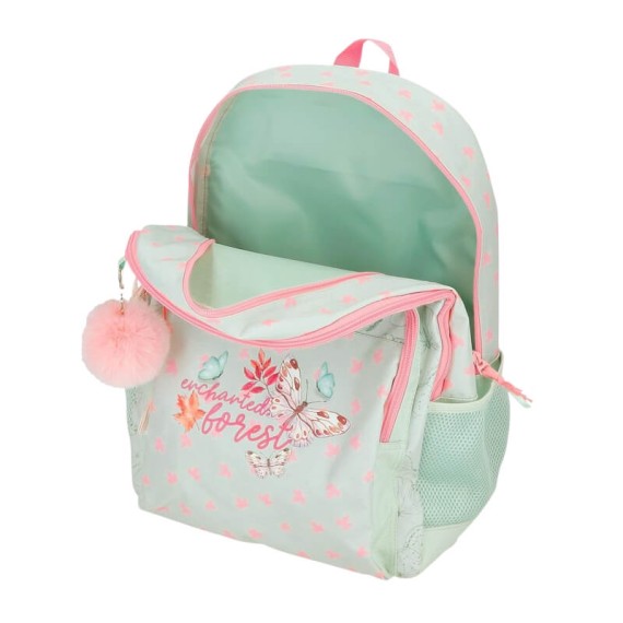 Mochila Escolar 46Cm 2C c/ Carro MOVOM Enchanted Florest Menta | Ref. 186.37426T1
