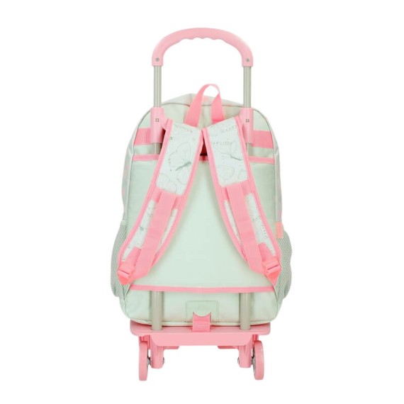Mochila Escolar Adap. 42Cm c/ Carro MOVOM Enchanted Florest Menta | Ref. 186.37424T1