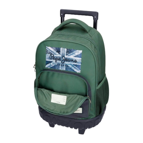Mochila Escolar Compacta 2R PEPE JEANS Jebb Verde | Ref. 186.6982921
