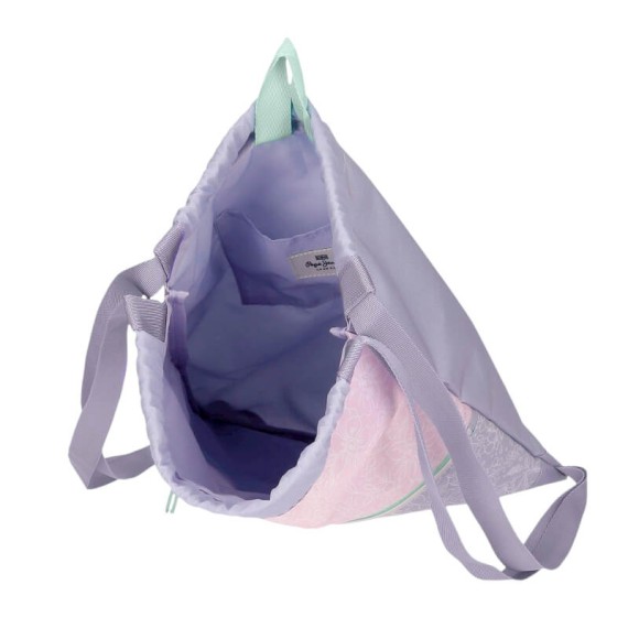 Mochila Saco c/ Bolso Frontal PEPE JEANS Renata Lilás | Ref. 186.6973821