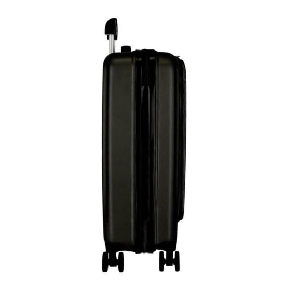 Mala de Cabine c/ Bolso Frontal 55cm 4R MOVOM Dayton Preta | Ref. 186.5351221